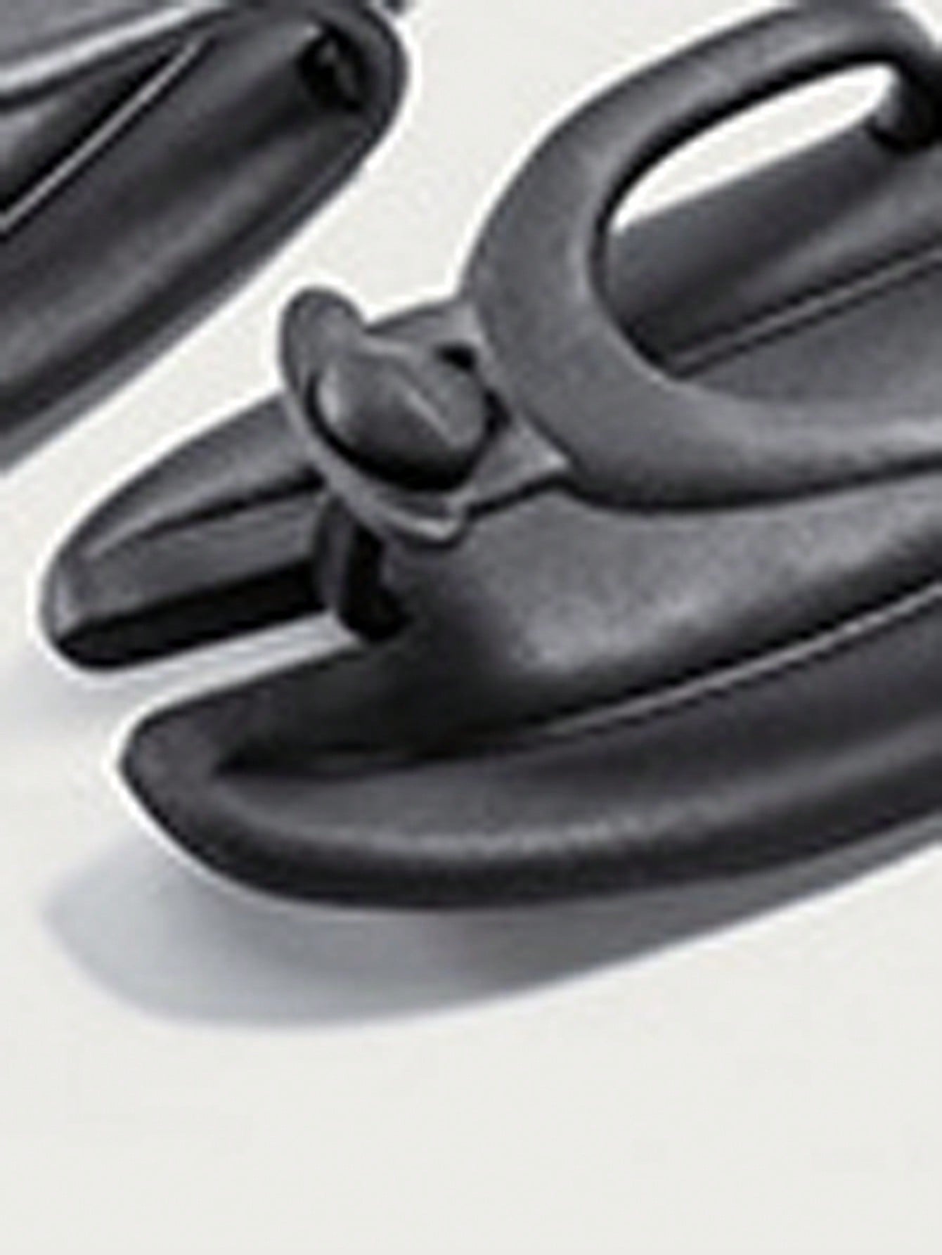 Disposable Foldable Slippers For Women, Summer, Portable Beach Couples Flip Flops, Travel, Business, Hotel, Bathing, Anti-Slip-Black-3