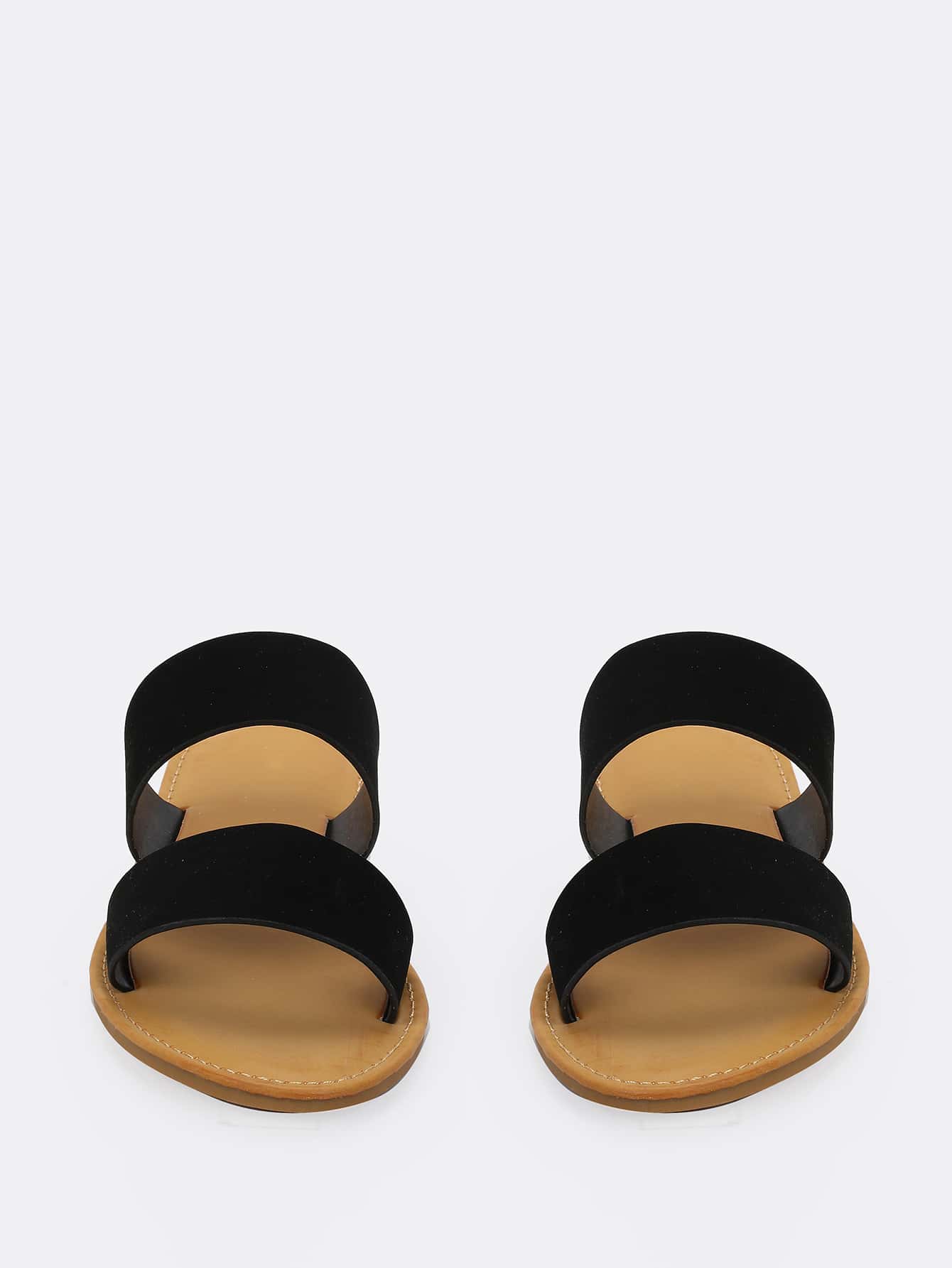 Slip On Open Toe Flat Slide Sandals