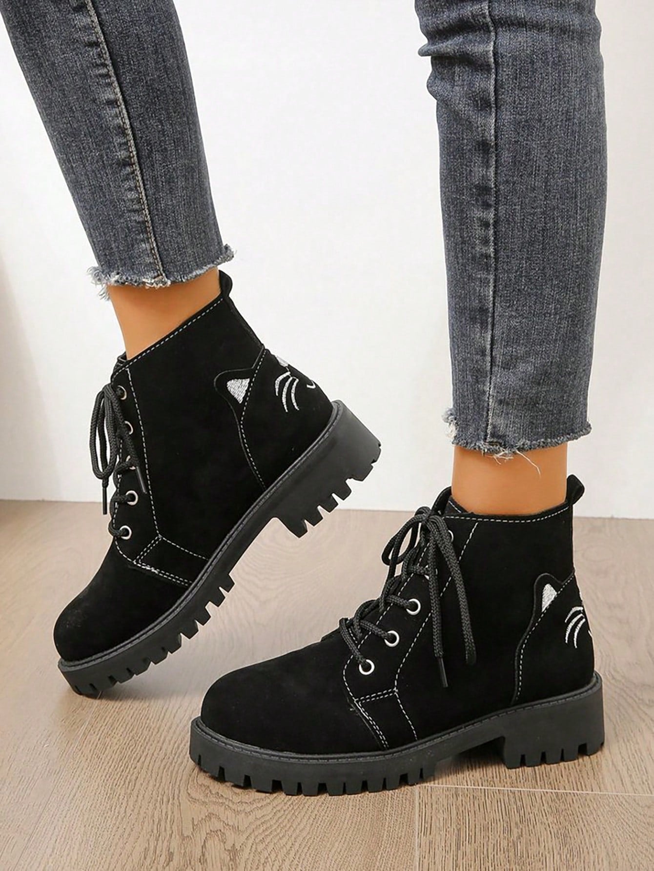 Women's Fashion Boots-Black-1