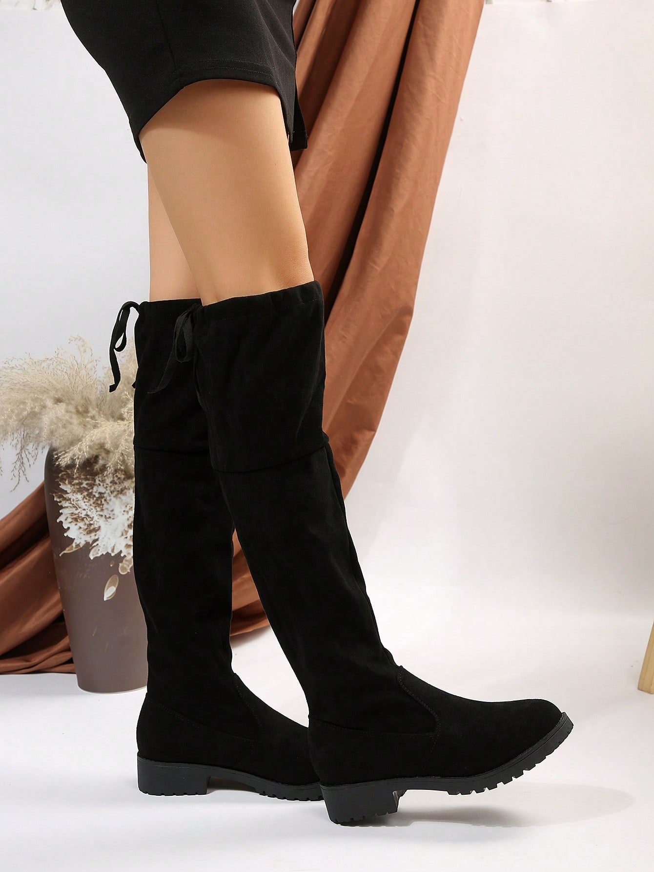 Women's Fashionable Boots-Black-1