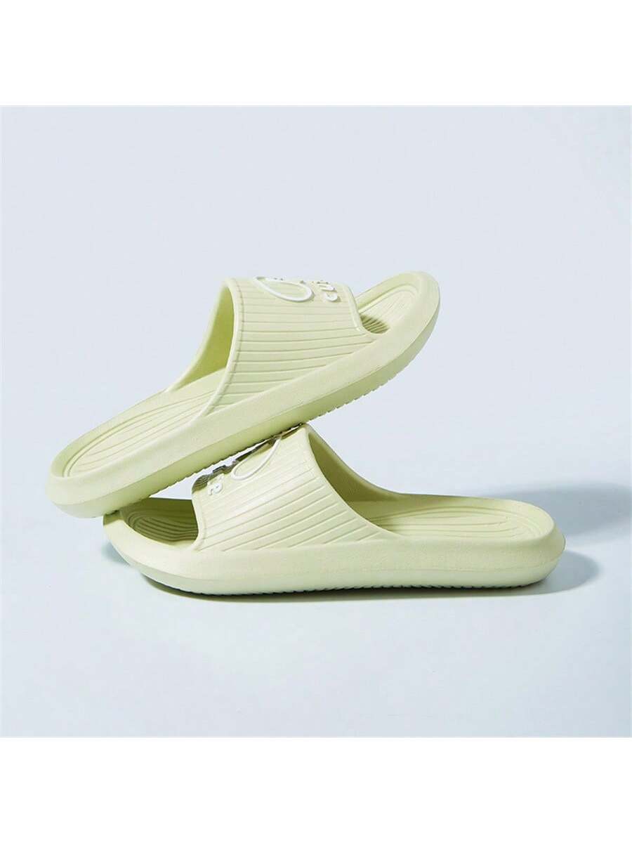 1pair Couple Slippers Indoor/Home/Bathroom Anti-Slip Soft Bottom Breathable Slippers For Women, Summer-Green-1