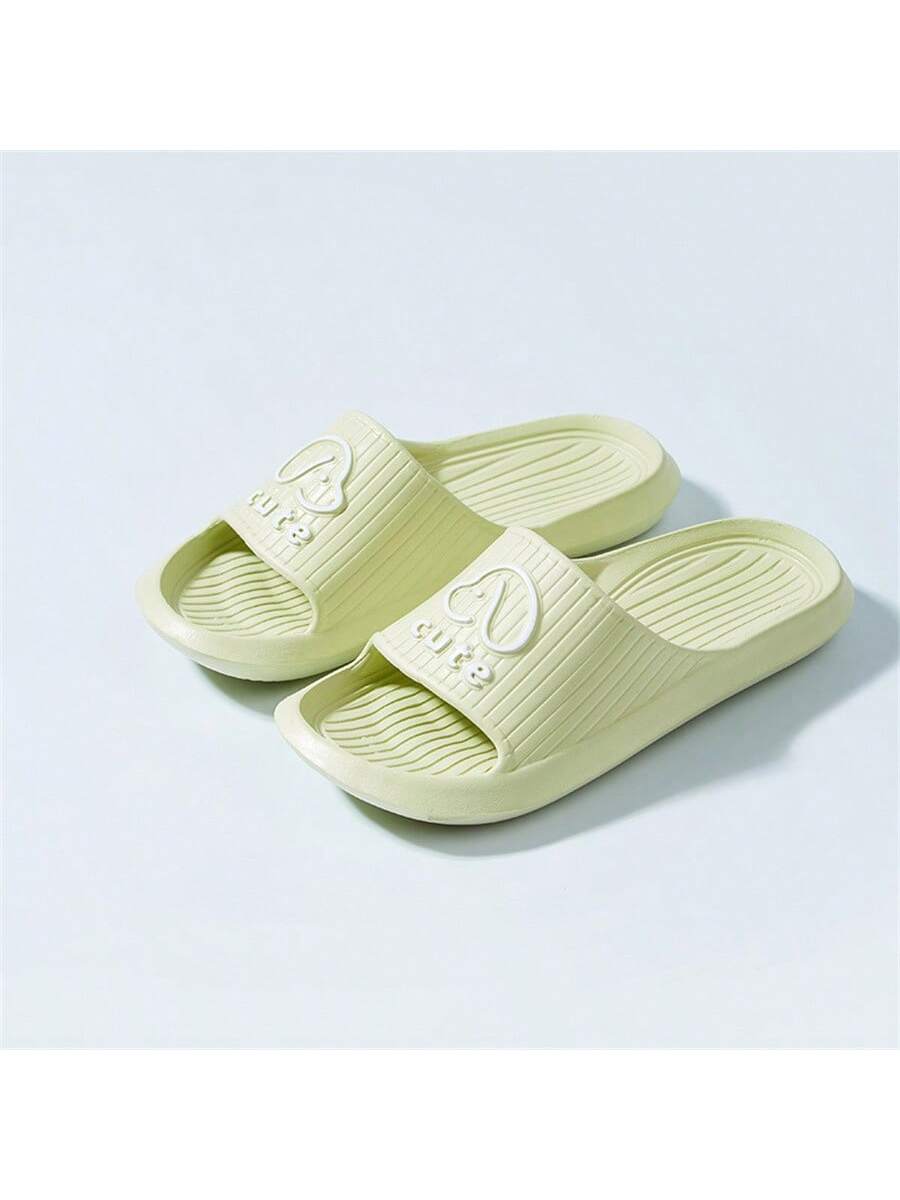 1pair Couple Slippers Indoor/Home/Bathroom Anti-Slip Soft Bottom Breathable Slippers For Women, Summer-Green-2